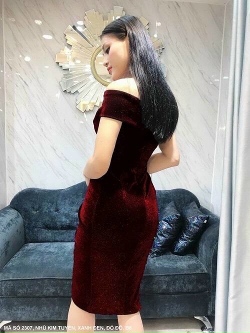 Đầm Trễ Vai Lai Chéo Nhọn D2307